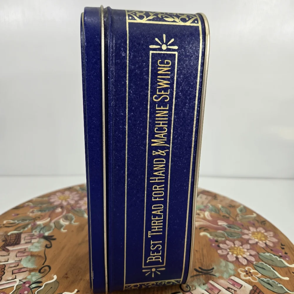 VTG Coats & Clarks O.N.T. Advertising Tin‎ Spool Cotton Thread Box-Collectible